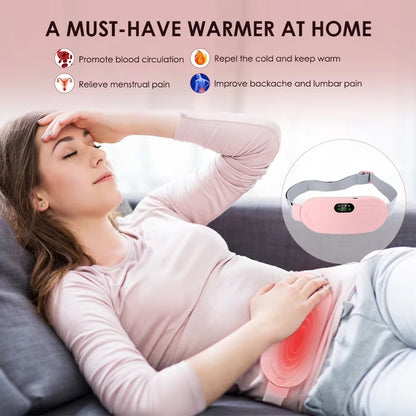 🌸🔥 Coussin Chauffant Menstruel حزام تسخين نسائي لتخفيف آلام الدورة الشهرية