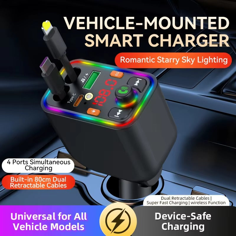 🚗 Chargeur Voiture Bluetooth PD شاحن سيارة سريع مع بلوتوث وجهاز إرسال FM