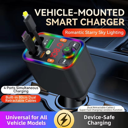 🚗 Chargeur Voiture Bluetooth PD شاحن سيارة سريع مع بلوتوث وجهاز إرسال FM