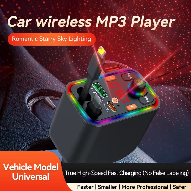 🚗 Chargeur Voiture Bluetooth PD شاحن سيارة سريع مع بلوتوث وجهاز إرسال FM