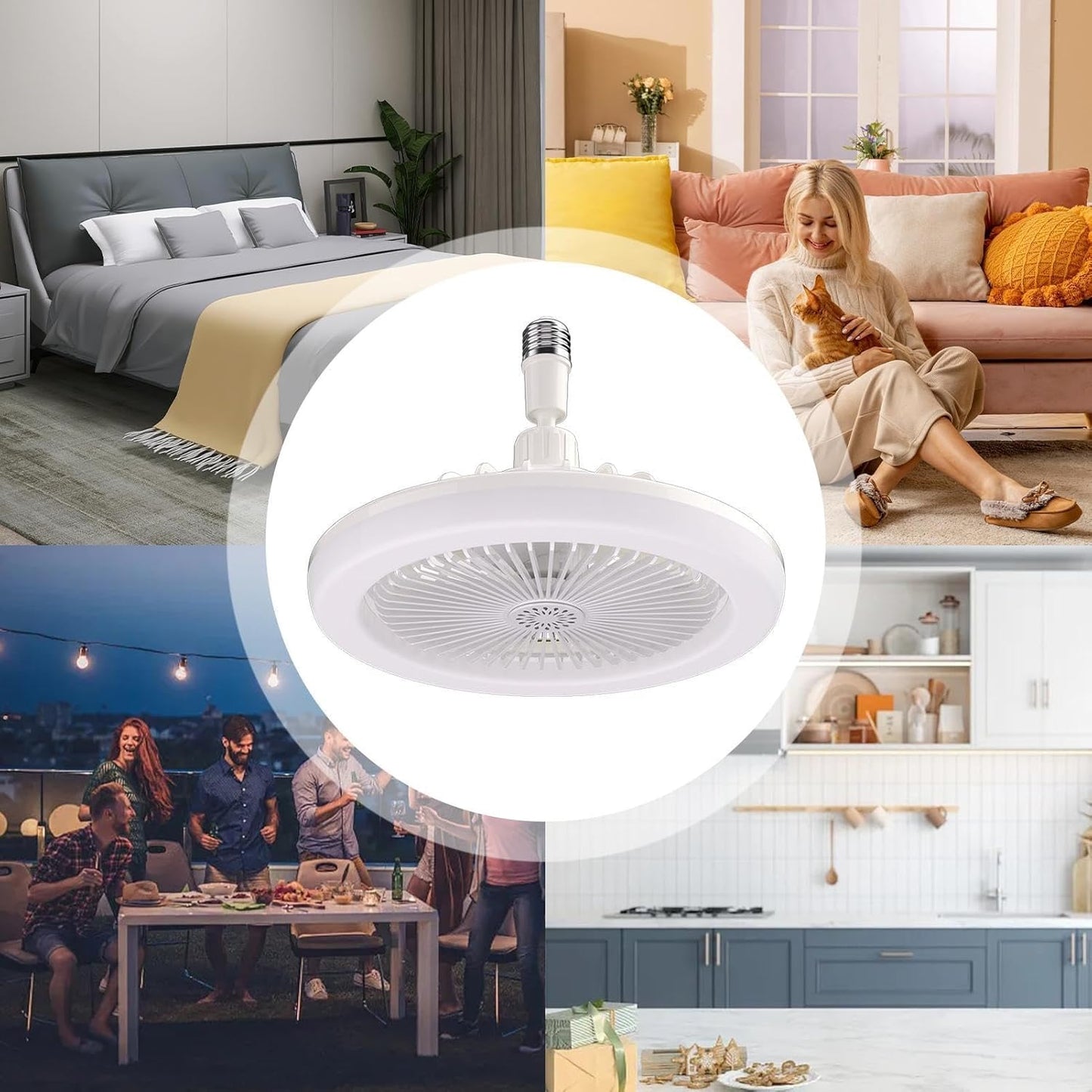 💨 Ventilateur Plafond LED 💨 مروحة سقف بإضاءة LED