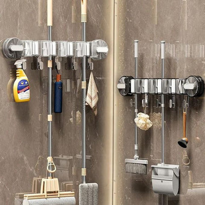 Accroche Balai Mural Sans Percer,Ventouse Support Balais Mural Avec Capacité de Charge